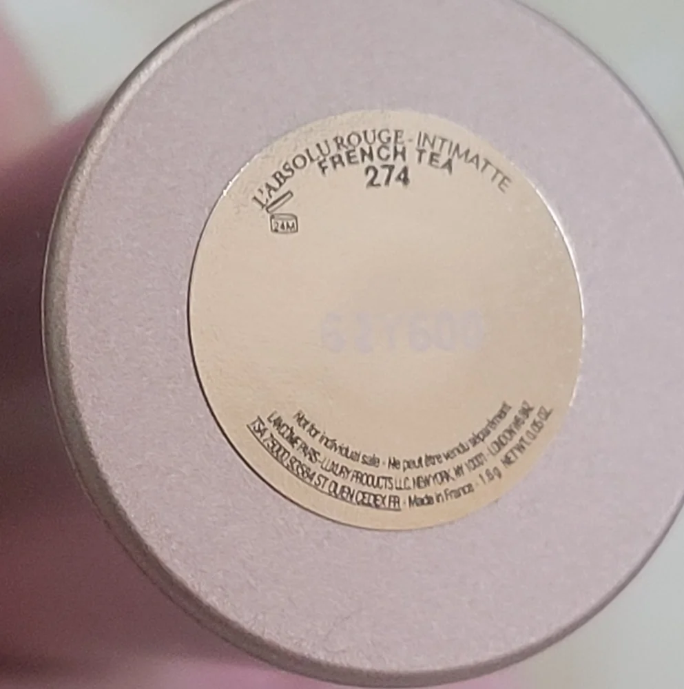 Lancome L'ABSOLU ROUGE Hydrating Lipstick in French Tea 274 (cream) 0.12 oz